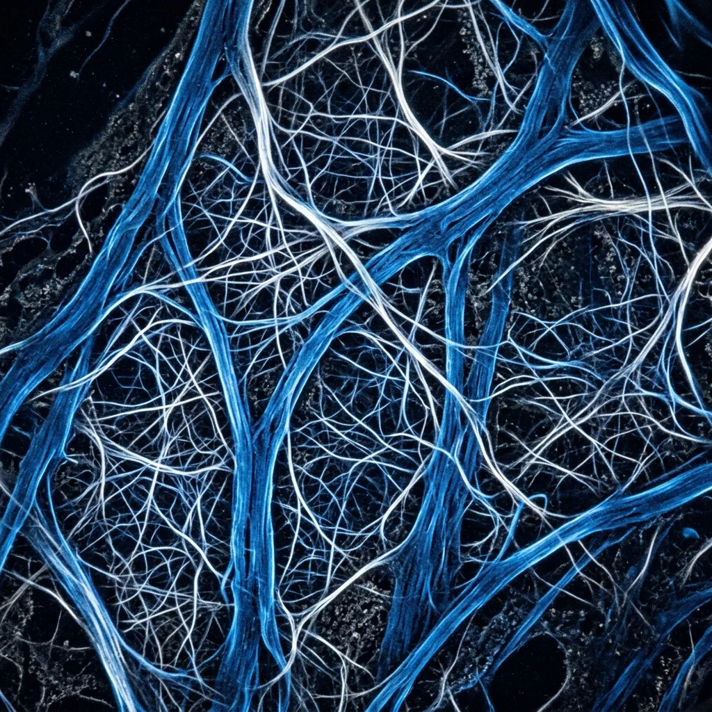 Microscopic visualization of Type I and Type III collagen fibers activated by GHK-Cu