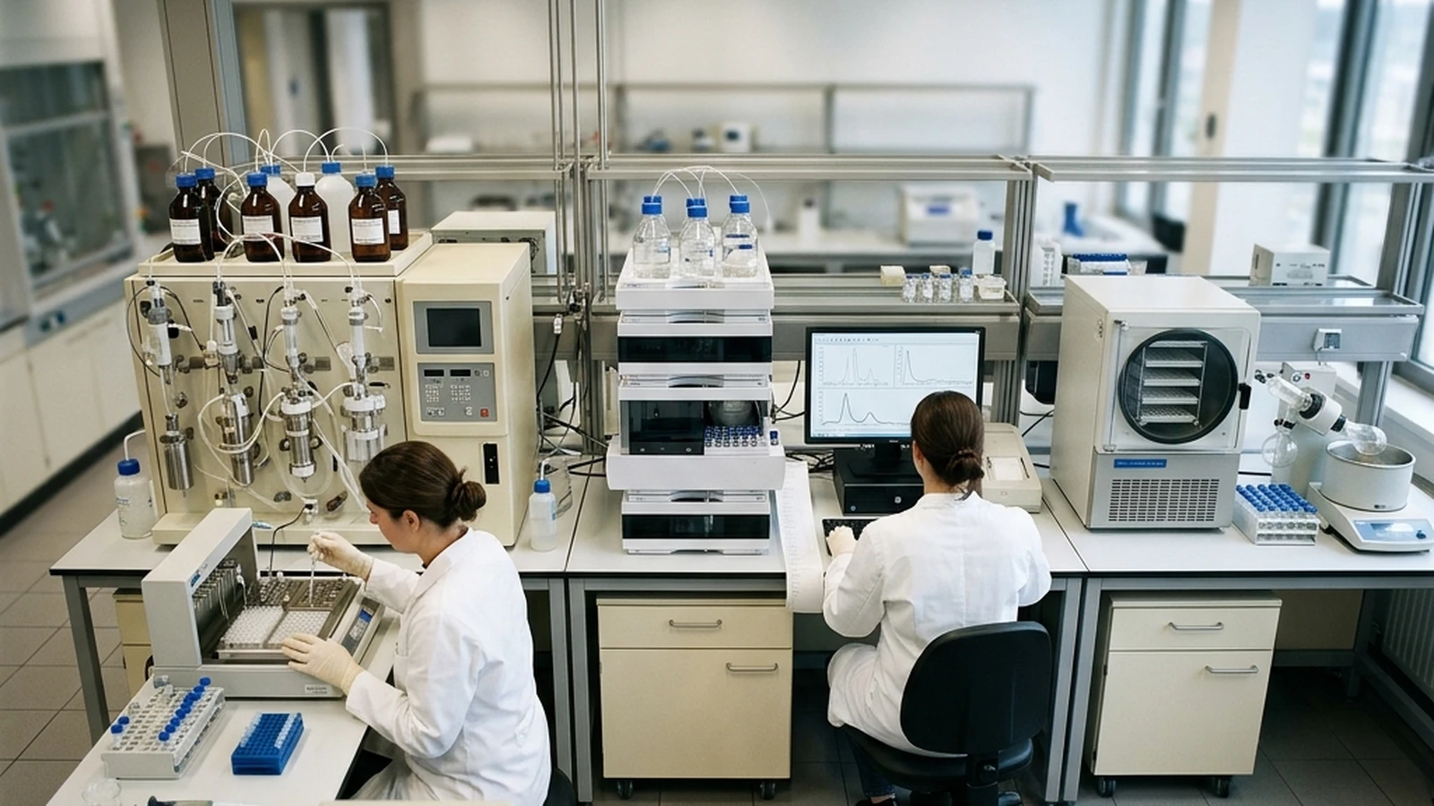 Laboratory HPLC synthesis verification workflow for research-grade GLP-3 peptide